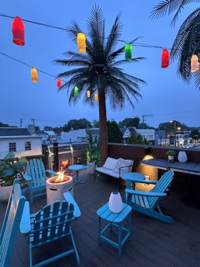 The captivating rooftop bar at The New York Deli in Richmond