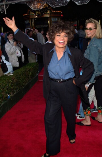 Eartha at a Hollywood movie premiere.