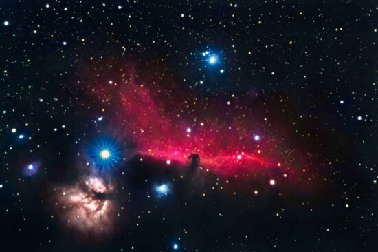 Horsehead and Flame Nebula, Orion Constellation, Milky Way