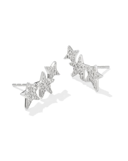 Star Cluster Gold Ear Climber Earrings