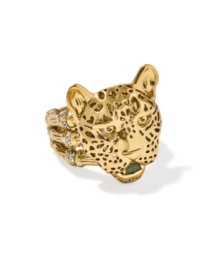 Maura Vintage Gold Jaguar Statement Ring