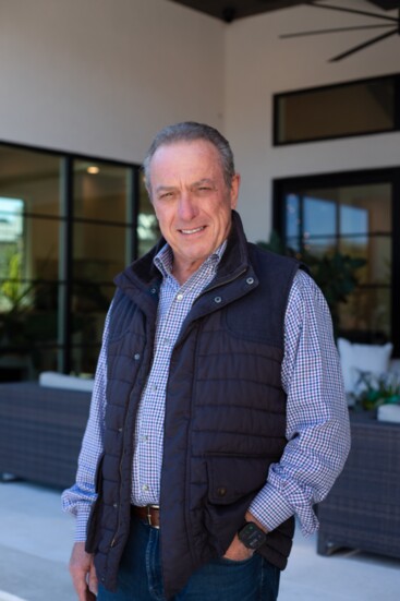 Nick at one of the gorgeous homes he has had the pleasure of building.