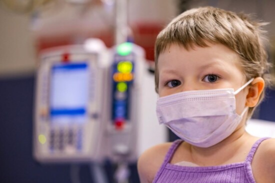 A young patient being treated at St. Jude.