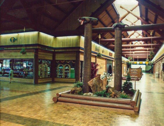 More examples of the Coastal Salish Native inspired art used as signage and other architectural details in the original and upper Totem Lake malls.