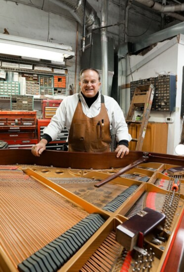 Rick Schaeffer, the third-generation owner of Schaeffer’s Piano Company in Rockville.
