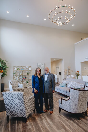 Senior Living Counselor Eluisa Callana with Executive Diretor Peter Francis