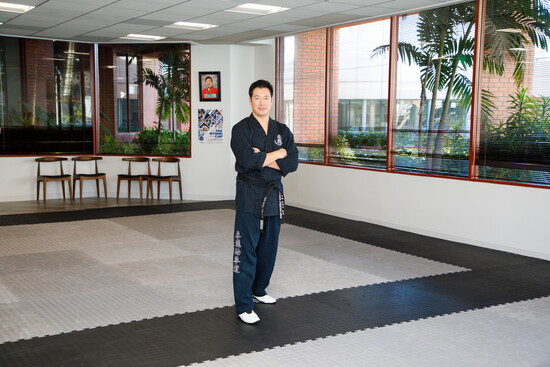 Master Nickie Quan at Tae Ryong Taekwondo's new Brentwood location.