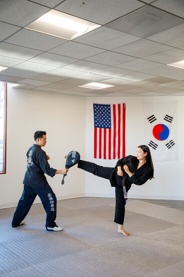 Master Quan and Brentwood's program director, Master Cecilia Nguyen.