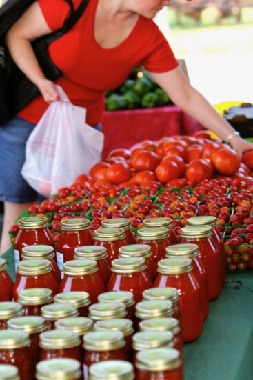Fresh products at the Franklin Farmers Market.