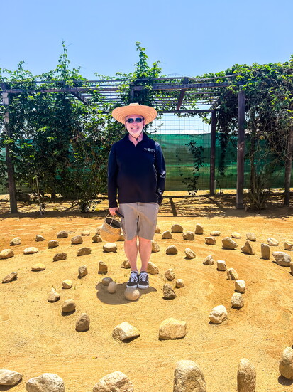 Located in the rich spa gardens this meditative concentric circle welcomes you to an extraordinary peaceful mindfullness