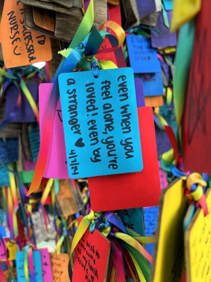 "This is a spot where you can come and just give encouragement to other people,” said Margie Hunter. Credit: The Kindness Rocks Project (Va.)