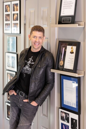 Levine with his Grammy Award nomination. Photo by Kristen Jensen