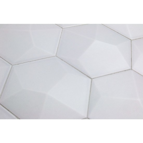 1.Exagoni Dimension Perla Matte Ceramic Wall Tile (backsplash)