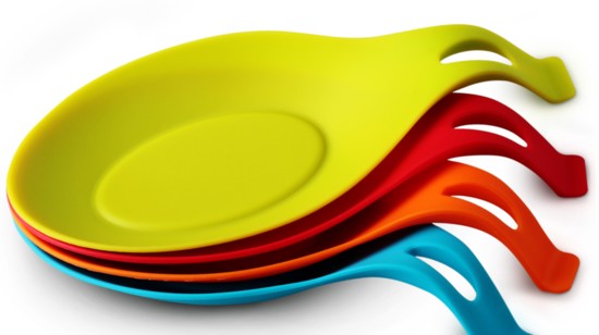ORBLUE Flexible Almond-Shaped Silicone Spoon Rest, $9.87 (4-pack), Amazon.com