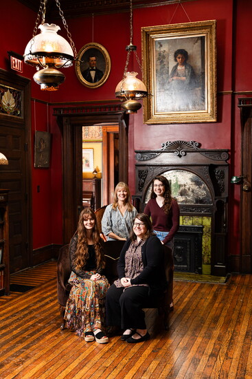 Knox Heritage Staff, Seated (L–R): Julie Hancock and Hollie Cook. Standing (L–R): Christine Cloninger and Erin McIntyre.