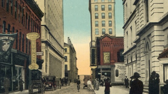 Clinch Avenue at Custom House with Weather Kiosk 1900s Alec Reidl Collection XXL