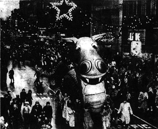 “Long-tailed Whazzis” from the 1949 Christmas Parade. (Knoxville Journal, McClung Historical Collection)