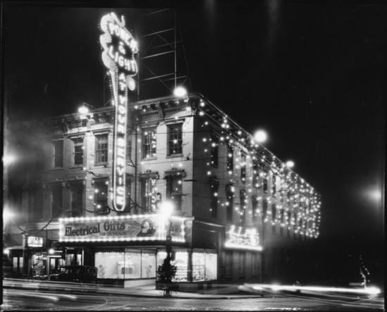 Knoxville Power and Light Company on Gay Street, ca. 1930s (Thompson Photograph Collection, McClung Historical Collection)