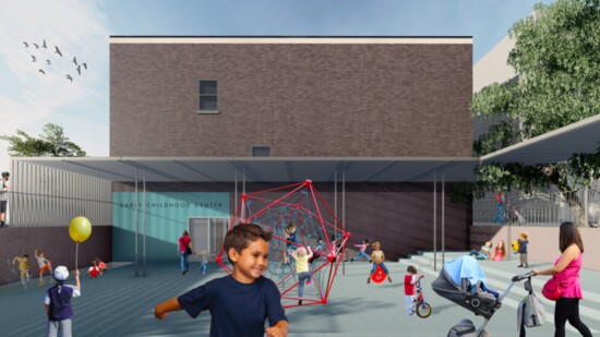 Exterior Rendering of New School