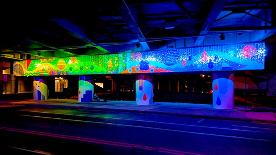 Her public art enhances a daily commute to work or walk in the park.