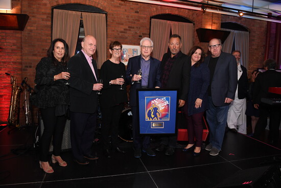 Barbara Carr,  Kristen Ann Carr's mother,Dave Marsh, Kristen's step father and Bruce Springsteen at a "Night To Remember" event.