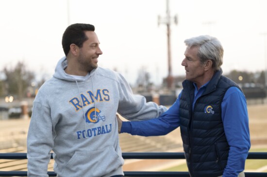 Zachary Levi and Dennis Quaid on set. Photo by Michael Kubeisy/Lionsgate