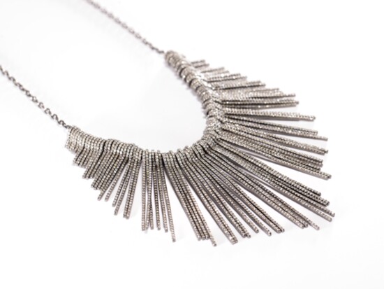 Pave Diamond Sunburst Necklace Sara Hanna @atlphotos 