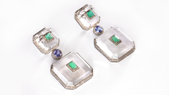 Quartz and Diamond Earrings by Sara Hanna @atlphotos