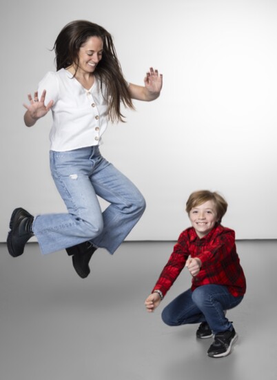 Maggie Fischer and her son, Aiden Brown.