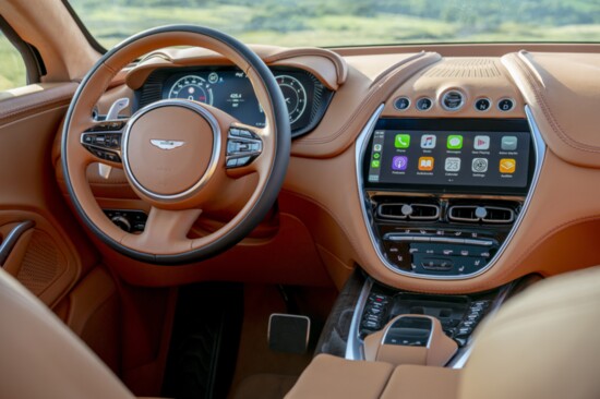The beautiful driver's seat is all luxury.