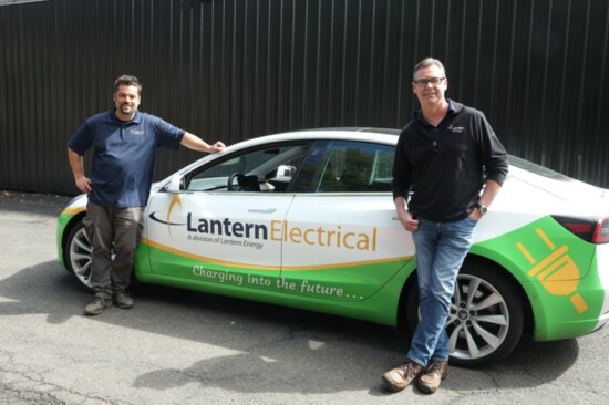 Peter Callan, principal of Lantern Energy, and Brandon Hicks, director of operations for Lantern Electric