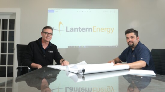 Peter Callan, principal of Lantern Energy, and Brandon Hicks, who runs Lantern Electric