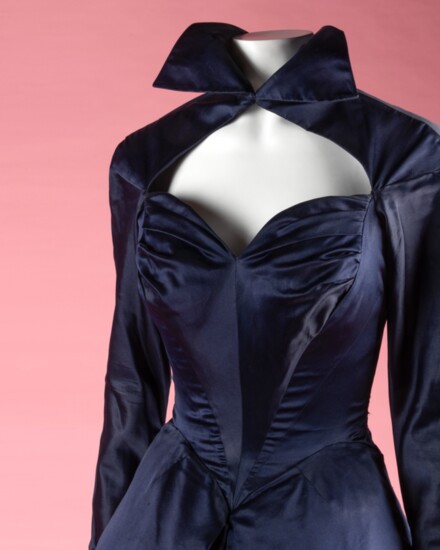 1945 Charles James Satin Evening Dress. Sold for $12,500