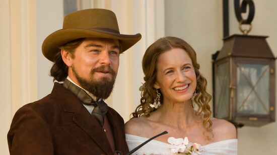 Leonardo DiCaprio and Laura Cayouette, Django Unchained set, Photo by Andrew Cooper
