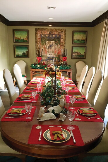 Aunt Norma's famous dinner table, Beau Chêne, Mandeville