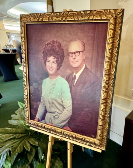 A portrait of Jeanette Hanchey-Flokstra, founder of the Venice YMCA, with her husband.  