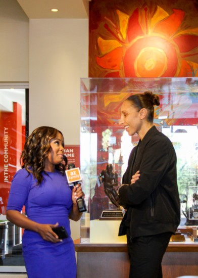 Diana Taurasi during the Grand Marshal reveal.