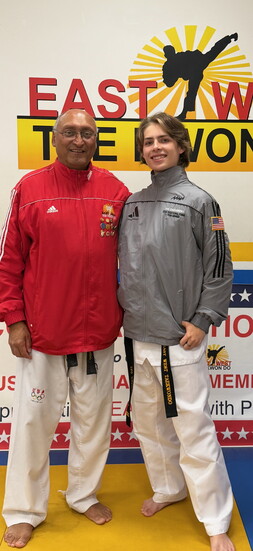 Master Sharma with Ian in his USA/AAU Team Jacket