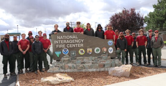 The BLM Midnight Suns hotshot crew stopped by NIFC on their way back to Alaska. PC: Jennifer Myslilvy, BLM