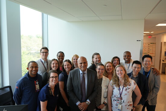 Dr. Chhabra with members of the orthopedic team. Photo credit: James Lisowski