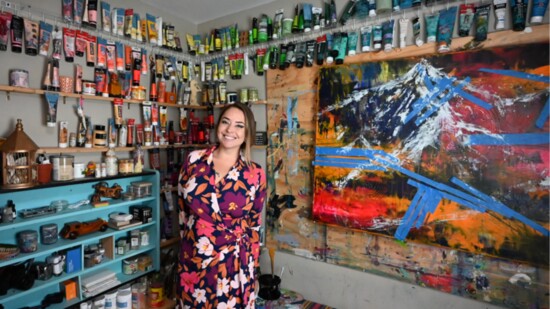 Leigh in her studio.