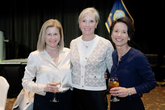 L to R: Jessica Sachse, Anna Goss, Stacy Slattery at  the 2025 Lunch for Literacy celebrating students and volunteers of the Learning Lab  PC: Lynnsey Phillips