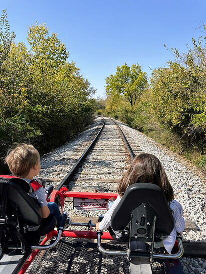 Rail tour in Boone, Iowa