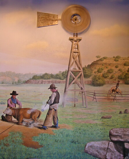 Cowboy painting features Lee and Matt as self portraits.- Submitted photo