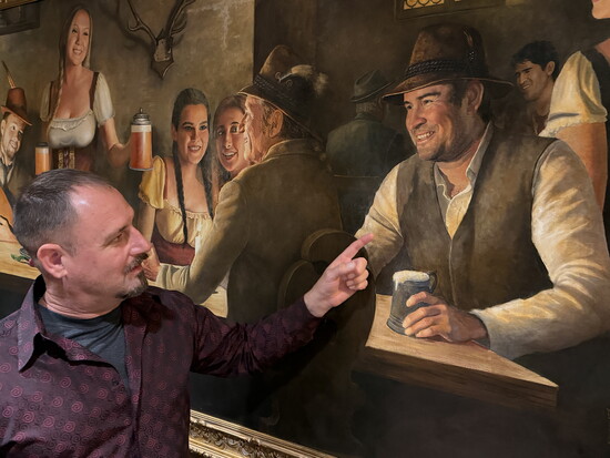 Casbeer often uses local people as representations in his paintings. - Photo by Amy Tucker