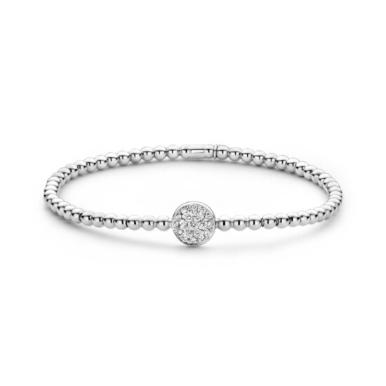 Hulchi Belluni: flexible white gold and diamond Tresore bracelet