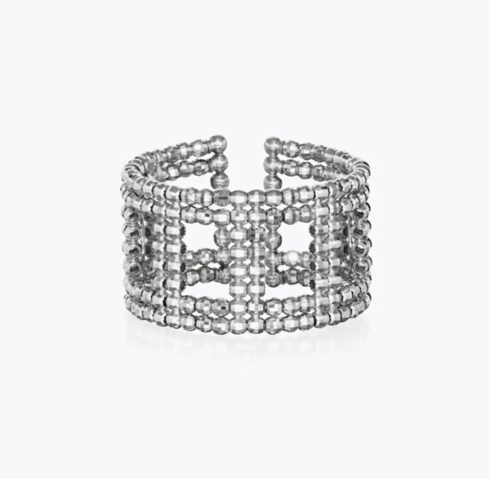 Platinum Born: sparkling faceted “Stargazer” ring