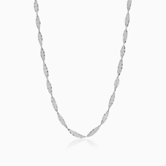 Platinum Born: woven platinum “Ceres” necklace
