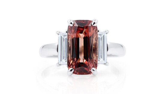 Oscar Heyman: spinel and diamond ring in platinum setting