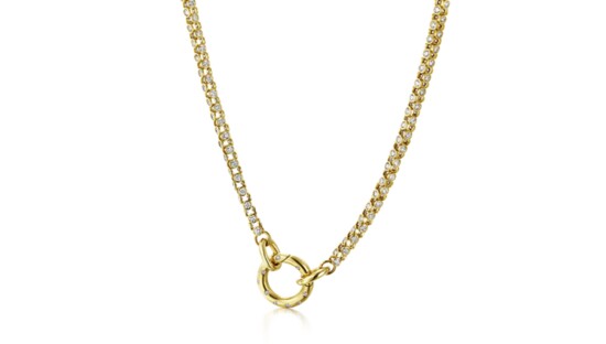 Oscar Heyman: classically modern gold and diamond necklace